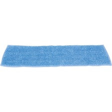 Rubbermaid Commercial Standard Microfiber Damp Mop - 5" Width x 18" Length - Nylon, Polyester, MicroFiber - Blue