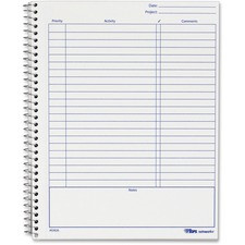 TOPS Noteworks Project Planner - 6 3/4" x 8 1/2" White Sheet - Wire Bound - Poly, Plastic, Chipboard - Metallic Gold - Perforated, Acid-free, Tear-off, Snag Resistant - 1 Each