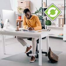 Ecotex Evolutionmat Hard Floor Rectangular Chairmat - Hard Floor - 48" Length x 36" Width x 0.10" Thickness - Rectangle - Clear