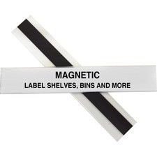 C-Line HOL-DEX Magnetic Shelf/Bin Label Holders - 1-Inch x 6-Inch, 10/BX, 87227