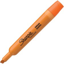 Sharpie SmearGuard Tank Style Highlighters - Broad Marker Point - Chisel Marker Point Style - Fluorescent Orange - Orange Barrel - 1 Dozen