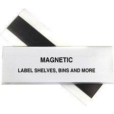 C-Line HOL-DEX Magnetic Shelf/Bin Label Holders - 2-Inch x 6-Inch, 10/BX, 87247
