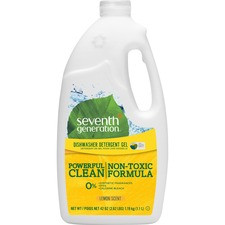 Seventh Generation Dishwasher Detergent - Gel - 42 fl oz (1.3 quart) - Lemon Scent - 6 / Carton - Clear