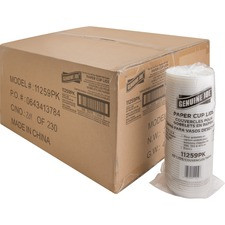 Genuine Joe Ripple Hot Cup Protective Lids - Polystyrene - 20 / Carton - White