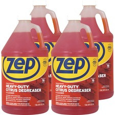 Zep Commercial Heavy-Duty Citrus Degreaser - Concentrate Liquid - 128 fl oz (4 quart) - 4 / Carton - Orange