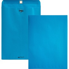 Quality Park Brightly Colored 9x12 Clasp Envelopes - Clasp - #90 - 9" Width x 12" Length - 28 lb - Clasp - Wove - 10 / Pack - Blue