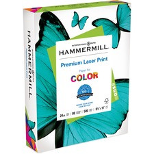 Hammermill Paper for Color 8.5x11 Inkjet, Laser Copy & Multipurpose Paper - White - 98 Brightness - Letter - 8 1/2" x 11" - 24 lb Basis Weight - Ultra Smooth - 500 / Ream - SFI
