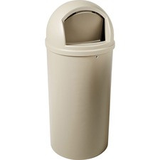 Rubbermaid Commercial Marshal Classic Container - 25 gal Capacity - Round - Manual - Rugged, Dent Resistant, Scratch Resistant - 42" Height x 18" Diameter - Beige - 1 / Carton
