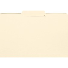 Smead 1/3 Tab Cut Legal Recycled Top Tab File Folder - 8 1/2" x 14" - 3/4" Expansion - Top Tab Location - Second Tab Position - Manila - Manila - 10% Recycled - 100 / Box