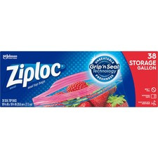 Ziploc Gallon Storage Bags - 1 gal - Clear - 342/Carton - Food, Breakroom, Day Care, School, Industry