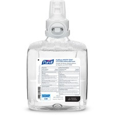 PURELL CRT CS8 Healthy Soap Foam Hand Soap, Floral Scent, 40.58 Oz Bottle - Floral Scent - 40.6 fl oz (1200.1 mL) - Hand, Skin - Clear - Anti-irritant - 2 / Carton