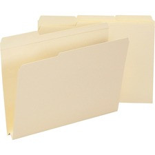 Smead 1/3 Tab Cut Letter Recycled Expanding File - 8 1/2" x 11" - 1 1/2" Expansion - Top Tab Location - Assorted Position Tab Position - Manila - Manila - 10% Recycled - 50 / Box