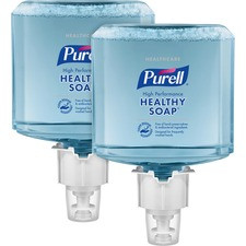PURELL Healthcare Healthy Soap Ultra Mild Lotion Handwash - 40.6 fl oz (1200 mL) - Push-Style Dispenser - Dirt Remover, Kill Germs - Hand, Skin - Clear - Recycled - Dye-free - 2 / Carton