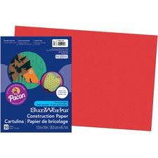 SunWorks Construction Paper - Multipurpose - 0.50"Height x 12"Width x 18"Length - 50 / Pack - Holiday Red