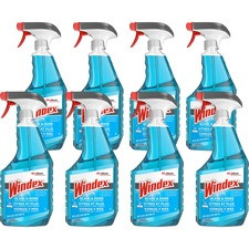 Windex Glass & More Streak-Free Cleaner - Spray - 32 fl oz (1 quart) - 8 / Carton - Blue