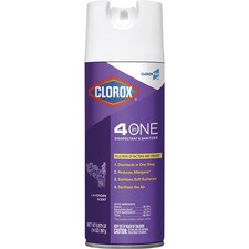 CloroxPro 4 in One Disinfectant & Sanitizer - Ready-To-Use Spray - 14 fl oz (0.4 quart) - Lavender Scent - 1 Each - Purple