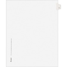 Avery Individual Legal Exhibit Dividers - Avery Style - Unpunched - 25 x Divider(s) - 25 Printed Tab(s) - Digit - 2 - 1 Tab(s)/Set - 8.5" Divider Width x 11" Divider Length - Letter - White Paper Divider - White Tab(s) - 25 / Pack