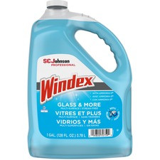 Windex Glass Cleaner with Ammonia-D - Liquid - 128 fl oz (4 quart) - 1 Each - Blue