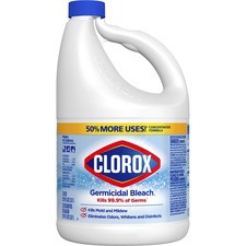 Clorox Germicidal Bleach - Concentrate Liquid - 121 fl oz (3.8 quart) - Regular Scent - 1 Each - White