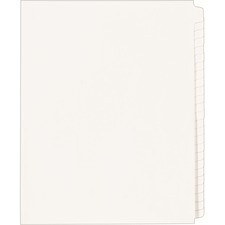 Avery Standard Collated Legal Dividers - 1 x Divider(s) - Blank Side Tab(s) - 25 Tab(s)/Set - 8.5" Divider Width x 11" Divider Length - Letter - White Paper Divider - White Tab(s) - 1