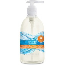Seventh Generation Purely Clean Hand Wash - Fresh Lemon & Tea Tree Scent - 12 fl oz (354.9 mL) - Pump Bottle Dispenser - Kill Germs, Bacteria Remover - Hand - Clear - Dye-free, Phthalate-free, Bio-based, Rich Lather, Gluten-free - 1 Each