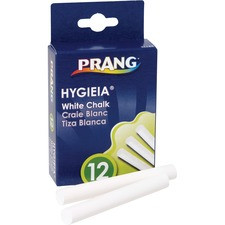 Dixon White Chalk Sticks - 3.3" Length - 0.4" Diameter - White - 12 / Box
