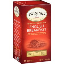 Twinings English Breakfast Black Tea Bag - 25 Cup - 25 / Box