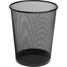 Rolodex Mesh Wastebasket - 14.1" Height x 11.5" Width x 11.5" Depth - Steel - Black - 1 Each