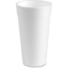 Genuine Joe Styrofoam Cup - 24 fl oz - 300 / Carton - White - Foam - Hot Drink, Cold Drink