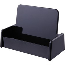 Lorell Professional Business Card Holder - Plastic - 1 / Each - Black