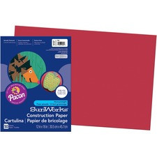 SunWorks Construction Paper - Craft - 18"Width x 12"Length - 50 / Pack - Red
