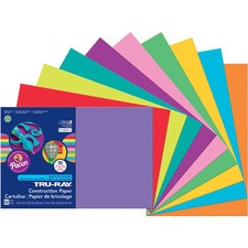 Tru-Ray Construction Paper - 18"Width x 12"Length - 50 / Pack - Assorted
