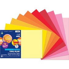 Tru-Ray Construction Paper - Project, Bulletin Board - 18"Width x 12"Length - 1 / Pack - Warm Assorted - Paper