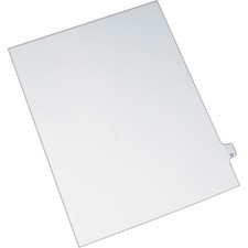 Avery Alllstate Style Individual Legal Dividers - 25 x Divider(s) - Side Tab(s) - 97 - 1 Tab(s)/Set - 8.5" Divider Width x 11" Divider Length - Letter - 8.50" Width x 11" Length - White Paper Divider - 1