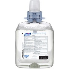 PURELL PCMX Antimicrobial E2 Foam Handwash - Light Floral Scent - 42.3 fl oz (1250 mL) - Oil Remover, Soil Remover, Kill Germs - Hand, Food Processing Industry - Dye-free, Fragrance-free - 4 / Carton