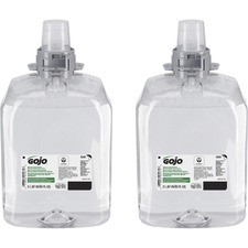 Gojo Foam Soap Refill - 67.6 fl oz (1999.2 mL) - Dirt Remover - Hand, Commercial, Restroom, Breakroom - Clear - Unscented - 2 / Carton