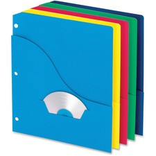 Pendaflex Pocket Project Folder - 8 1/2" x 11" - Pressboard - Blueberry, Ice, Lemon, Lime, Strawberry - 10% Recycled - 10 / Pack