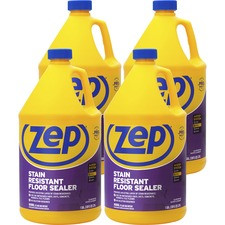 Zep Commercial Stain Resistant Floor Sealer - 128 fl oz (4 quart) - 4 / Carton - Blue