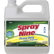 Spray Nine Heavy-Duty Cleaner/Degreaser + Disinfectant - Liquid - 128 fl oz (4 quart) - 1 Each - Clear