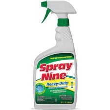Spray Nine Heavy-Duty Cleaner/Degreaser + Disinfectant - Liquid - 22 fl oz (0.7 quart) - 1 Each - Clear