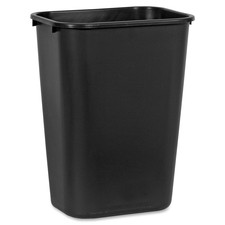 Rubbermaid Commercial Standard Series Wastebaskets - 10.31 gal Capacity - Rectangular - 20" Height x 11" Width x 15.3" Depth - Polyethylene - Black - 1 Each