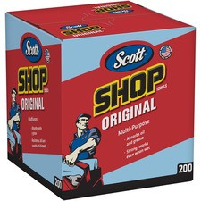 Scott Original Shop Towels - Towel - 10" Width x 13" Length - 200 / Box - 8 / Carton - Blue