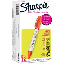 Sharpie Oil-based Paint Markers - Medium Marker Point - Orange Oil Based Ink - 1 Dozen