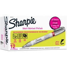 Sharpie Oil-based Paint Markers - Medium Marker Point - Gray Oil Based Ink - 1 Dozen