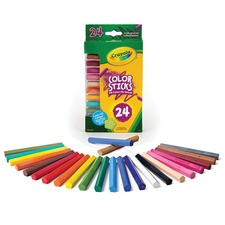 Crayola 24 Color Sticks Woodless Colored Pencils - Red, Red Orange, Orange, Yellow, Yellow Green, Green, Sky Blue, Blue, Violet, Brown, Black, ... Lead - 24 / Set