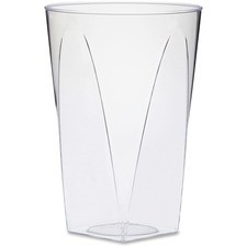 Milan WNA Comet Square-to-Round Tumbler - 10 fl oz - Square-to-Round - 16 / Pack - Clear - Polystyrene - General Purpose