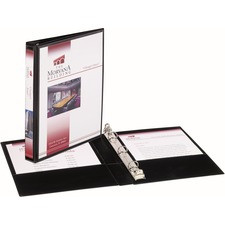 Avery Mini Durable View Binder - 1/2" Binder Capacity - Half-letter - 5 1/2" x 8 1/2" Sheet Size - 100 Sheet Capacity - 3 x Round Ring Fastener(s) - 2 Pocket(s) - Polypropylene - Pocket, Durable, Pen Holder - 1 Each