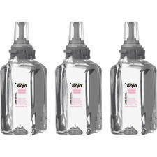 Gojo ADX-12 Clear/Mild Handwash Refill - 42.3 fl oz (1250 mL) - Push Pump Dispenser - Hand, Skin - Clear - Dye-free, Fragrance-free, Rich Lather, Eco-friendly - 3 / Carton
