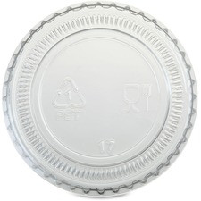 Genuine Joe Portion Cup Lid - 50 / Carton - Transparent, Clear