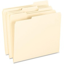 Pendaflex 1/3 Tab Cut Letter Recycled Top Tab File Folder - 8 1/2" x 11" - Top Tab Location - Assorted Position Tab Position - Manila - Manila - 10% Recycled - 100 / Box